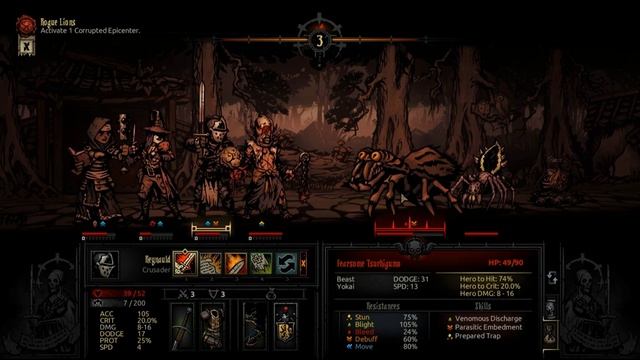 Darkest Dungeon CC: The Sunward Isles - Tsuchigumo Mini-Bossfight смотреть онлайн
