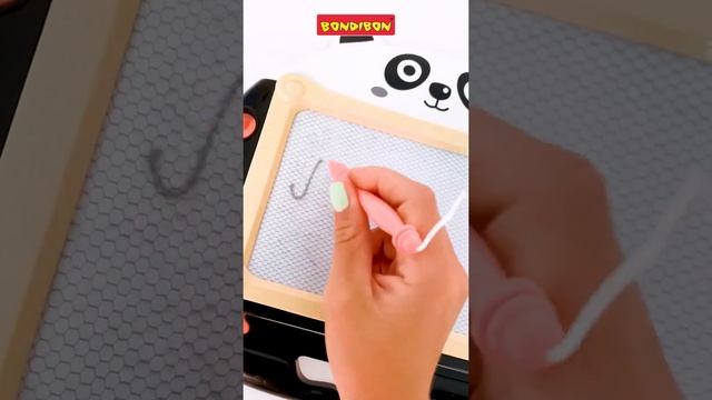 Доска для рисования со стилусом и 3 печатями, панда Bondibon смотреть онлайн