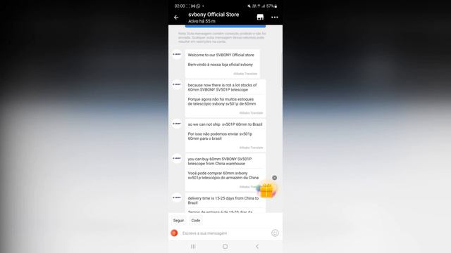O problema com o envio do telescópio refrator SVBONY SV501P de 60mm para o Brasil (Solucionado!) смотреть онлайн