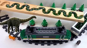 Гонка шариков марблс и погрузка их в лего поезд / Marble Run Race ASMR