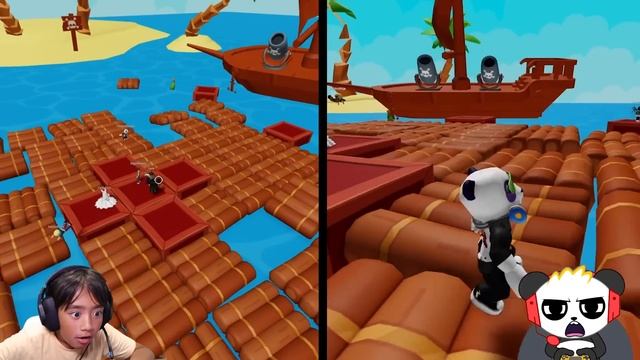 We Have the Strongest Hammer! Let's Play Stumble Guys with Ryan and Combo Panda!! смотреть онлайн