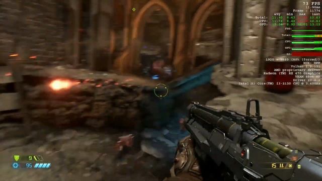 Doom Eternal i3-2130 Radeon rx 470 Высокие настройки смотреть онлайн