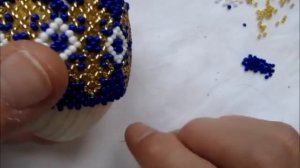 (79) Яйцо оплетенное бисером к Пасхе.