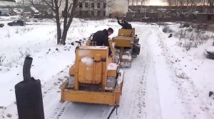 Асфальтоукладчик и катки