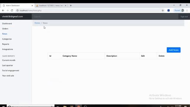 PHP and MYSQL Project On Online News Portal - Create News смотреть онлайн
