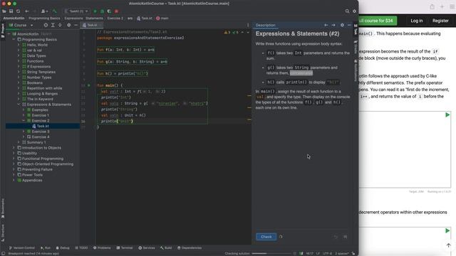 Atomic Kotlin Course - Expression & Statements смотреть онлайн