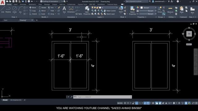 How To Use Stretch & Scale Command in AutoCAD 2021 In Urdu | Saeed BIM360 смотреть онлайн
