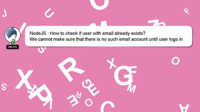 NodeJS : How to check if user with email already exists? смотреть онлайн