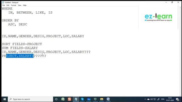 SQL SELECT and its Clauses смотреть онлайн