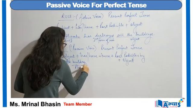 Passive Voice For Perfect Tense | English | Active Passive Voice |Ms. Mrinal Bhasin| abhyasonline.i смотреть онлайн