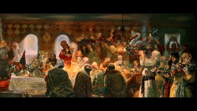 01 Пир Ивана Грозного в Александровской слободе - Картина русского художника Юрия Сергеева смотреть онлайн