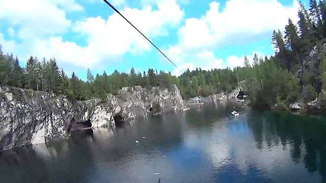 Рускеала: скоростной канатный спуск смотреть онлайн