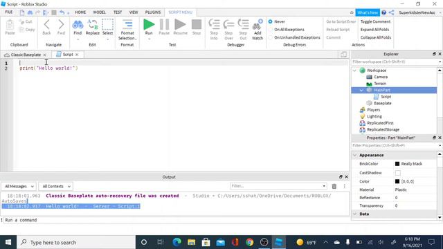 How to Script on Roblox Studio (Printing and Variables) Part 1 смотреть онлайн