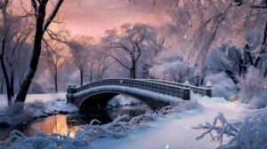 ❄️✨ Winter Wonderland Ambience   1 Hour Magical Central Park Sunset & Snow   Relax, Meditate, Study