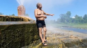 Горячие источники в Абхазии ,Дыня с Аджикой