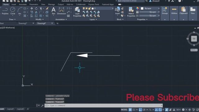 AutoCAD Line with Arrowhead II Elius Cad Cam смотреть онлайн