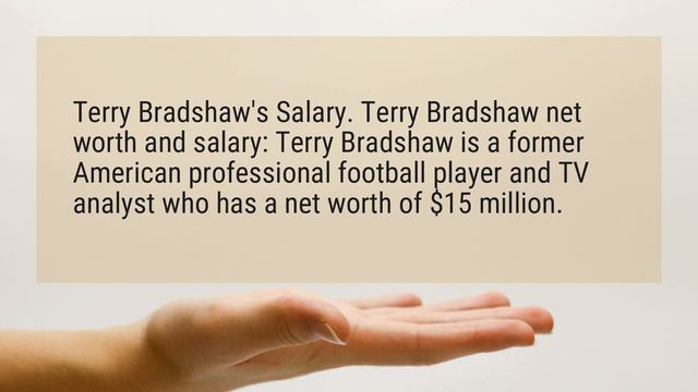 How much is Terry Bradshaw worth? смотреть онлайн