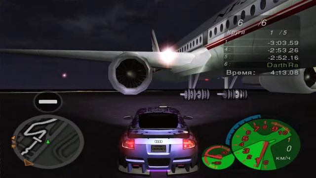 NFS Underground 2 вылет за трассу, аэропорт смотреть онлайн