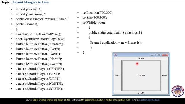 FACULTY051 CS453 KUST20201 L22 V1 Layout Managers in Java смотреть онлайн