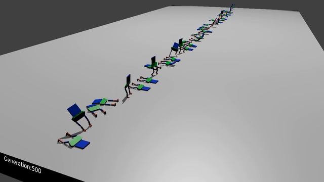 Blender Game Engine: NN/GA Artificial Intelligence biped test01 смотреть онлайн