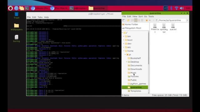 Raspberri Pi Course - Day 5 - Walkthrough of Pac Man Treasure Hunt on Terminal смотреть онлайн