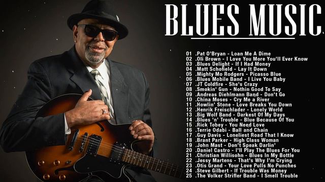 Relaxing Blues Guitar | Top 50 Blues Music Of All Time | Blues Guitar Background Music
