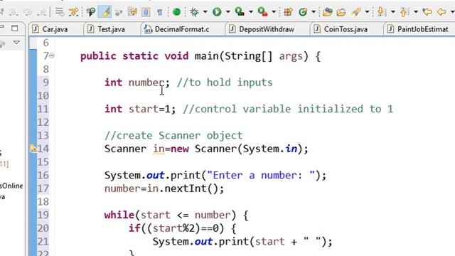 Java Tutorials: How to find even/odd numbers from 1 to a given number using WHILE LOOP смотреть онлайн