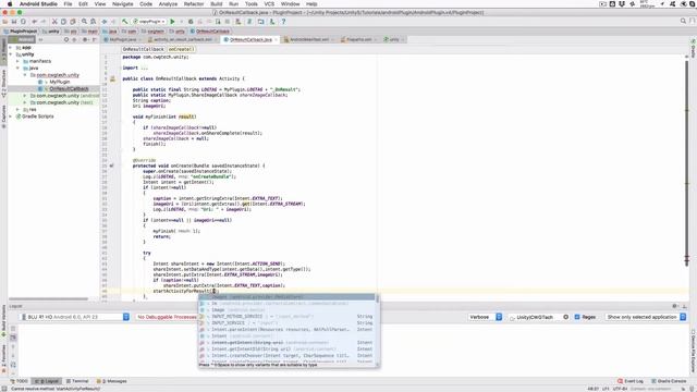 Using a child activity to wait on the result from IntentChooser with Unity3D смотреть онлайн