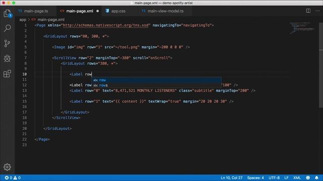 Recreating the Spotify App Artist Page in NativeScript | Tutorial смотреть онлайн