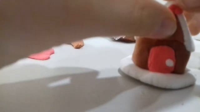 как слепить пряничный домик из лёгкого пластилина часть вторая смотреть онлайн