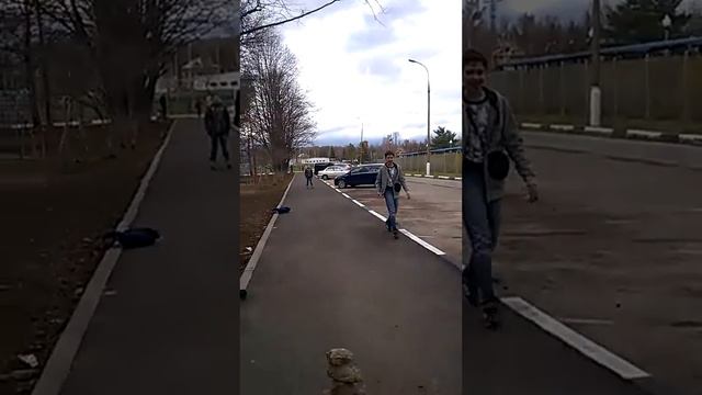 Прыжок на роликах на 70 см