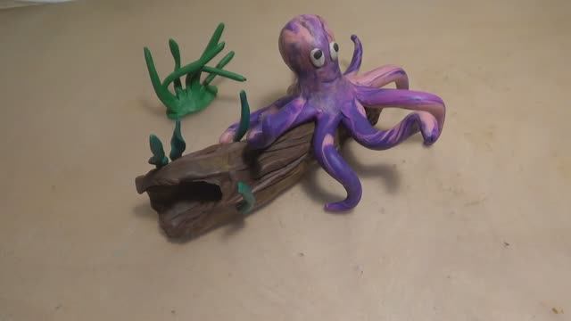 Осьминог из пластилина. Octopus. смотреть онлайн