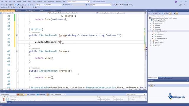 ASP.NET Core - jQuery AutoComplete TextBox смотреть онлайн