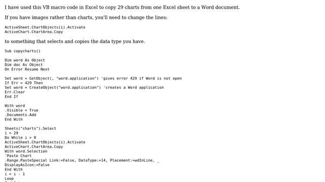 How can I place images from Excel into Microsoft Word? смотреть онлайн