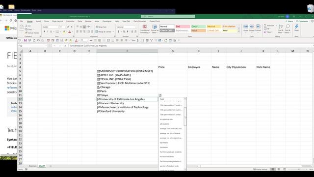 Retrieve Linked Data Types Data With FIELDVALUE function in Excel смотреть онлайн