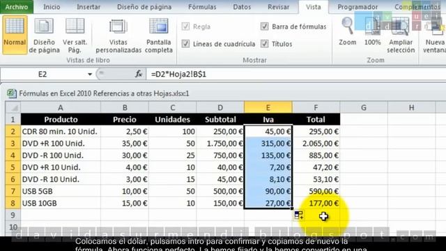 Curso Excel 2010. Fórmulas: Referencias a otras Hojas y otros Libros. Vídeo 1 de 1. David Asurmendi смотреть онлайн