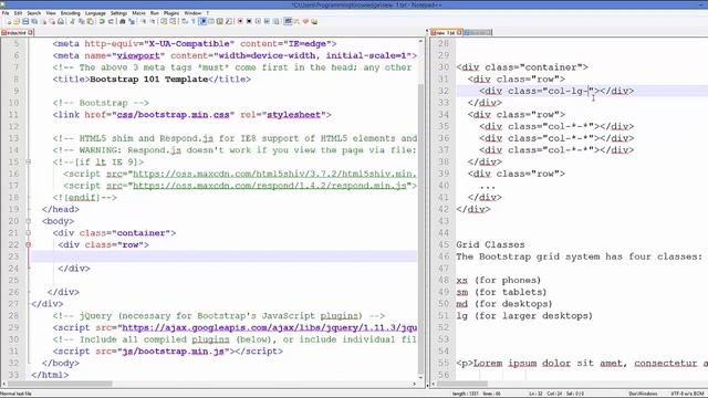 Bootstrap Tutorial For Beginners 3 Row and Column in Grid System yt смотреть онлайн
