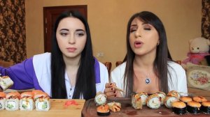 МУКБАНК С ЖАЛИ / СУШИ РОЛЛЫ / ПРАВИЛЬНОЕ ПИТАНИЕ Ayka Emilly