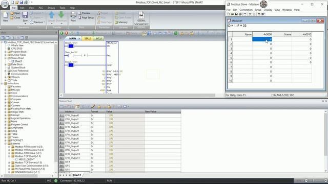 PLC S7-200 smart Modbus TCP Client смотреть онлайн