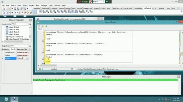 Lazarus IDE : Memo print with a printer