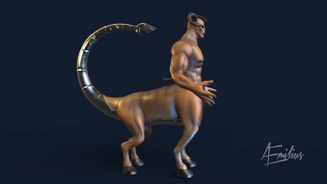 Motaro 3D sculpture (redux) - Turntable animation смотреть онлайн