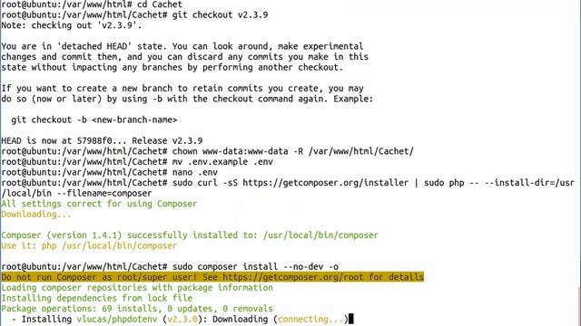 CachetHQ installation on Ubuntu 16.04 Xenial Xerus смотреть онлайн