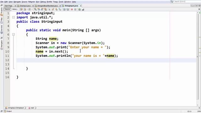 14.grabbing a String as an input from keyboard in Java. смотреть онлайн