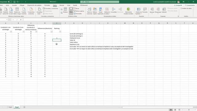 Prueba de Wilcoxon fácil en excel 2020 смотреть онлайн