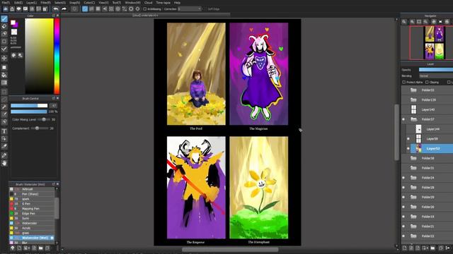 Undertale Tarot Speedpaint - The Fool, The Magician, The Emperor, The Hierophant смотреть онлайн