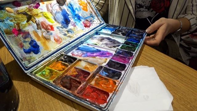 Как ухаживать за материалами. Палитра и кисти смотреть онлайн