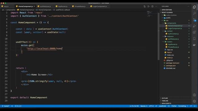 React Django Token Auth Tutorial - 11 - Rutas PRivadas смотреть онлайн