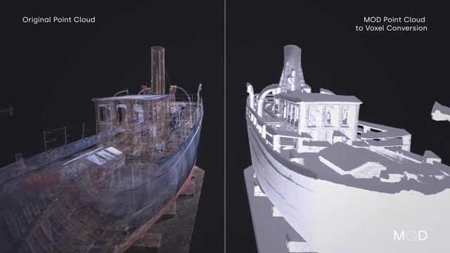 Convert 3D point clouds to voxels using MOD Tech Lab’s 3D modeling AI смотреть онлайн