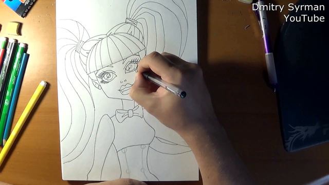 How to draw Monster High characters - Draculaura смотреть онлайн