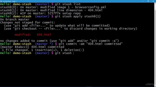 102 Git Stash Intro Part 2 apply drop pop clear Lab смотреть онлайн